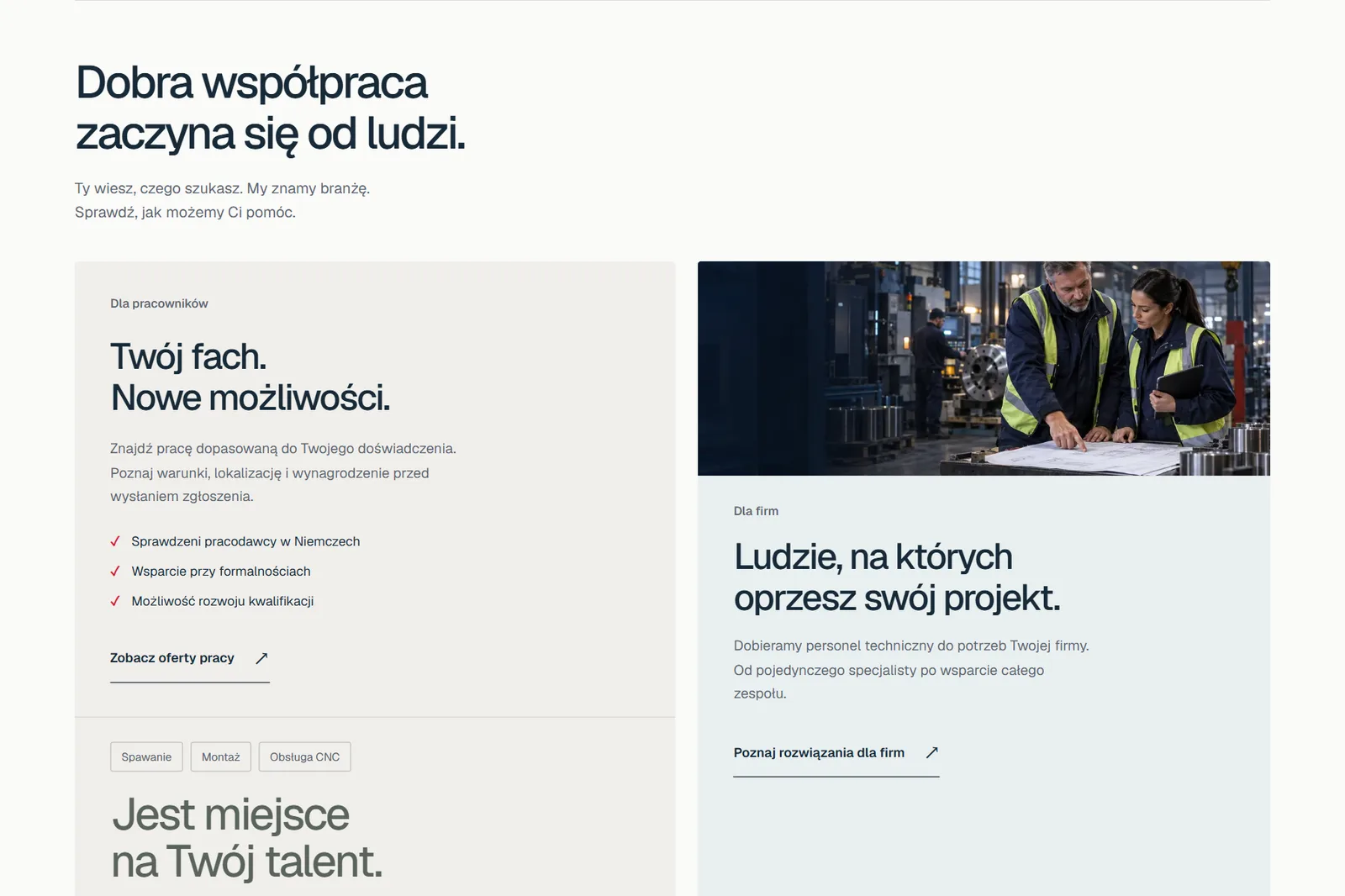 ABM Global - dwie ścieżki: dla pracowników i dla firm, każda z własnymi argumentami